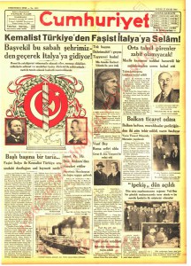 kemalist türkiyem den faşist italya ya selam manşeti